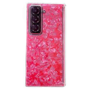 For Samsung Galaxy Z Fold Special Magnetic Axis Pearlescent Shell Texture Phone Case(Red)