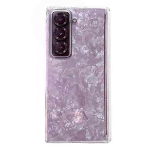 For Samsung Galaxy Z Fold Special Magnetic Axis Pearlescent Shell Texture Phone Case(Pink)