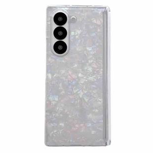 For Samsung Galaxy Z Fold5 5G Magnetic Axis Pearlescent Shell Texture Phone Case(Beige)