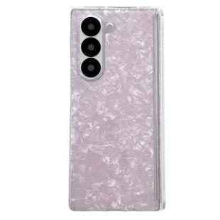 For Samsung Galaxy Z Fold6 5G Magnetic Axis Pearlescent Shell Texture Phone Case(Pink)
