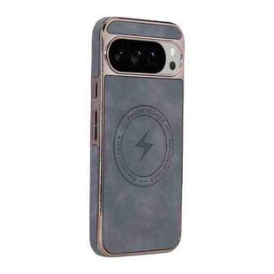 For Google Pixel 10 Pro XL Electroplated PC Sheepskin Invisible Magnetic MagSafe Phone Case(Grey)