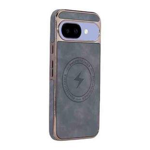 For Google Pixel 9a Electroplated PC Sheepskin Invisible Magnetic MagSafe Phone Case(Grey)