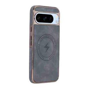 For Google Pixel 8 Pro Electroplated PC Sheepskin Invisible Magnetic MagSafe Phone Case(Grey)