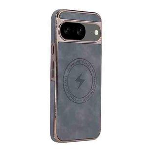 For Google Pixel 8 Electroplated PC Sheepskin Invisible Magnetic MagSafe Phone Case(Grey)