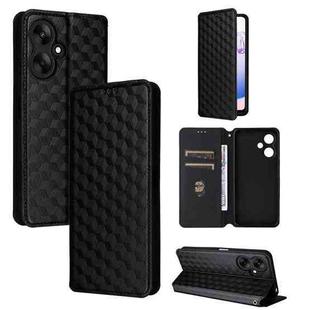 For Redmi 13C 5G / 13R 5G Cubic Grid Texture Flip Leather Phone Case(Black)