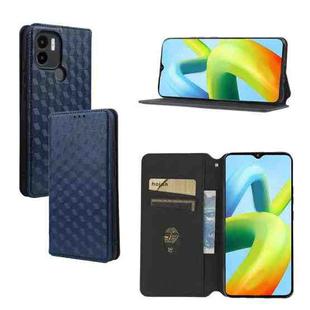 For Redmi A1+ Cubic Grid Texture Flip Leather Phone Case(Blue)