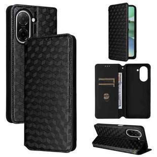 For Redmi A5 4G 173.3mm Cubic Grid Texture Flip Leather Phone Case(Black)