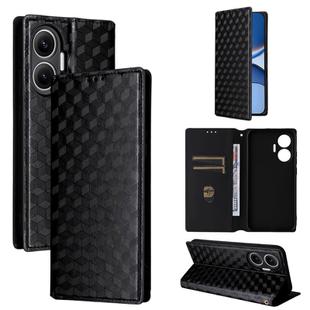 For Redmi Turbo 4 Pro 5G Cubic Grid Texture Flip Leather Phone Case(Black)