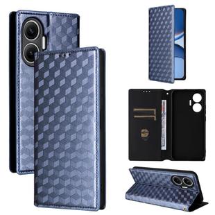For Redmi Turbo 4 Pro 5G Cubic Grid Texture Flip Leather Phone Case(Blue)