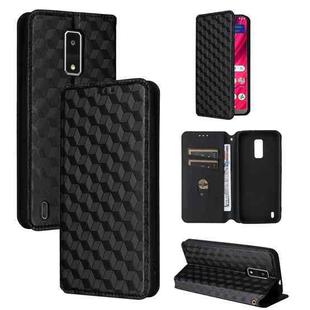 For BLU View 4 / BLU View 2 2023 Cubic Grid Texture Flip Leather Phone Case(Black)