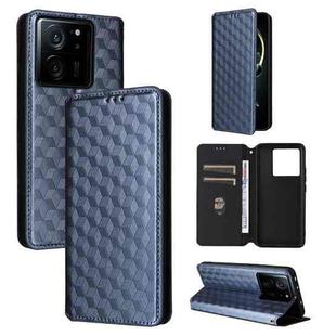 For Xiaomi 13T 5G / 13T Pro 5G Cubic Grid Texture Flip Leather Phone Case(Blue)