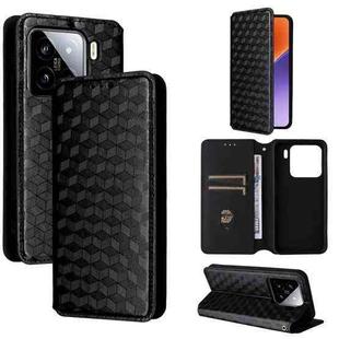 For Xiaomi 15 Pro Cubic Grid Texture Flip Leather Phone Case(Black)