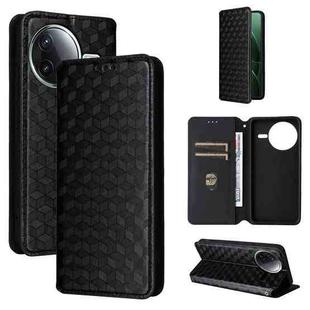 For Xiaomi Poco F7 Pro / F7 Ultra Cubic Grid Texture Flip Leather Phone Case(Black)