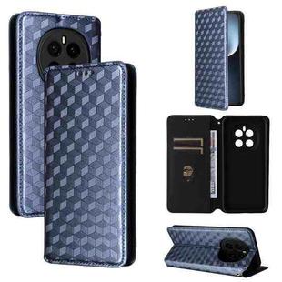 For Honor Magic7 5G Cubic Grid Texture Flip Leather Phone Case(Blue)