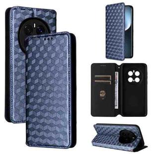 For Honor Magic7 Pro 5G Cubic Grid Texture Flip Leather Phone Case(Blue)