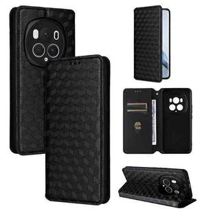 For Honor Magic6 Pro 5G Cubic Grid Texture Flip Leather Phone Case(Black)