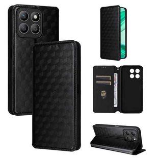 For Honor X8b 4G Cubic Grid Texture Flip Leather Phone Case(Black)