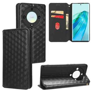 For Honor X9a / X40 / Magi5 Lite Cubic Grid Texture Flip Leather Phone Case(Black)