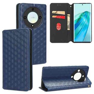 For Honor X9a / X40 / Magi5 Lite Cubic Grid Texture Flip Leather Phone Case(Blue)