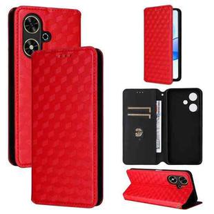 For Honor Play 50 / Play 50m Cubic Grid Texture Flip Leather Phone Case(Red)