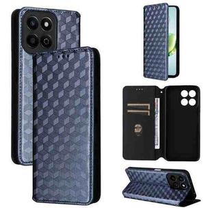 For Honor Play 60 Plus Cubic Grid Texture Flip Leather Phone Case(Blue)