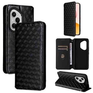 For Honor 400 Pro Global 160.8mm Cubic Grid Texture Flip Leather Phone Case(Black)