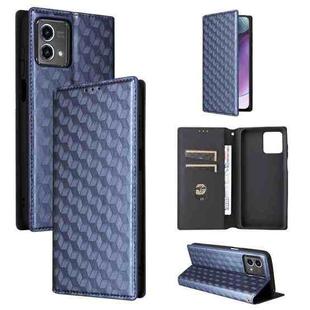 For Motorola Moto G Stylus 4G 2023 Cubic Grid Texture Flip Leather Phone Case(Blue)