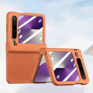 For Huawei Pura X Three Parts Integrated PC Skin Feel Shockproof Phone Case(Flaming Orange)