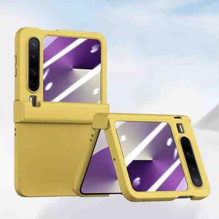 For Huawei Pura X Three Parts Integrated PC Skin Feel Shockproof Phone Case(Lemon Yellow)
