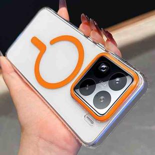 For Xiaomi 15 Pro High Transparency PC MagSafe Phone Case(Orange)