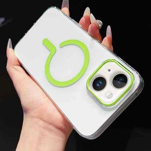 For iPhone 14 / 13 High Transparency PC MagSafe Phone Case(Grass Green)