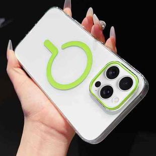 For iPhone 14 Pro High Transparency PC MagSafe Phone Case(Grass Green)