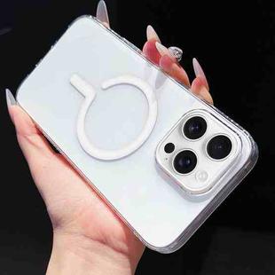 For iPhone 15 Pro Max High Transparency PC MagSafe Phone Case(White)