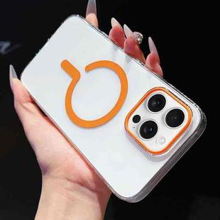 For iPhone 15 Pro Max High Transparency PC MagSafe Phone Case(Orange)