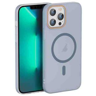 For iPhone 13 Pro Max Translucent Frosted Skin PC MagSafe Phone Case(Sierra Blue)
