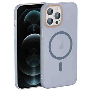 For iPhone 12 Pro Translucent Frosted Skin PC MagSafe Phone Case(Sierra Blue)