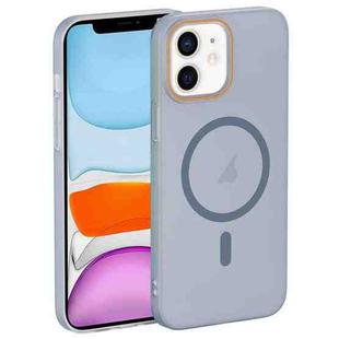 For iPhone 11 Translucent Frosted Skin PC MagSafe Phone Case(Sierra Blue)