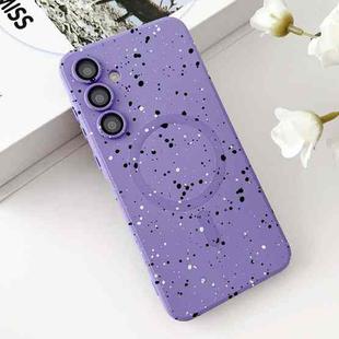 For Samsung Galaxy A55 5G Starry Sky TPU Shockproof MagSafe Phone Case(Purple)