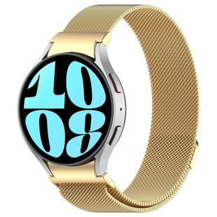 For Samsung Galaxy Watch7 / FE / 6 / 5 / 4 xDfind Milan Magnetic Quick Release Stainless Steel Watch Band(Gold)