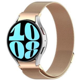 For Samsung Galaxy Watch7 / FE / 6 / 5 / 4 xDfind Milan Magnetic Quick Release Stainless Steel Watch Band(Rose Gold)