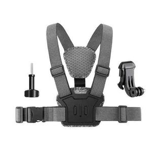 3 in 1 Quick Release Body Mount Belt Chest Strap with Mount & Screw(Grey)