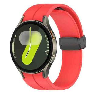 For Samsung Galaxy Watch7 / Watch FE 40mm xDfind Fold Magnetic Black Buckle Silicone Watch Band(Red)