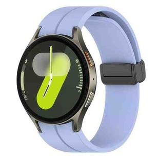 For Samsung Galaxy Watch7 / Watch FE 40mm xDfind Fold Magnetic Black Buckle Silicone Watch Band(Light Purple)