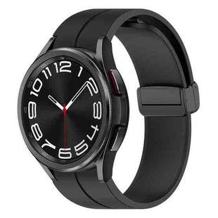 For Samsung Galaxy Watch6 / Watch6 Classic xDfind Fold Magnetic Black Buckle Silicone Watch Band(Black)