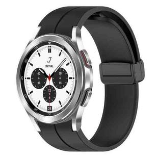 For Samsung Galaxy Watch4 / Watch4 Classic xDfind Fold Magnetic Black Buckle Silicone Watch Band(Black)