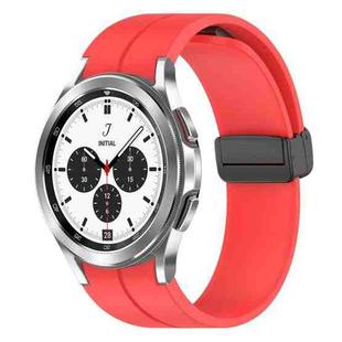 For Samsung Galaxy Watch4 / Watch4 Classic xDfind Fold Magnetic Black Buckle Silicone Watch Band(Red)