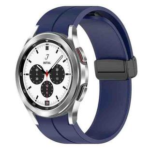For Samsung Galaxy Watch4 / Watch4 Classic xDfind Fold Magnetic Black Buckle Silicone Watch Band(Midnight Blue)