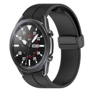 For Samsung Galaxy Watch3 41mm xDfind Fold Magnetic Black Buckle Silicone Watch Band(Black)