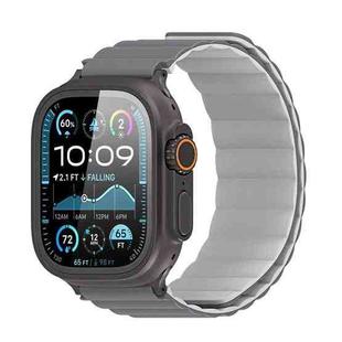 For Apple Watch 42mm / 41mm / 40mm / 38mm DUX DUCIS SD Series Double-Sided Blind Insert Silicone Magnetic Watch Strap(Dark Grey + Light Grey)