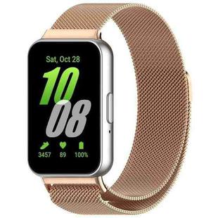 For Samsung Galaxy Fit 3 xDfind Milan Magnetic Stainless Steel Watch Band(Rose Gold)